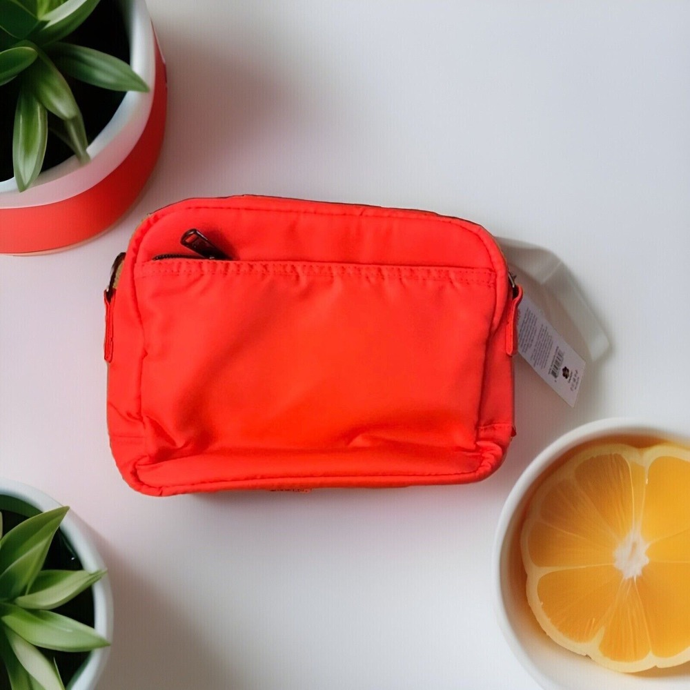 LUG Ranger Mini  CORAL Crossbody Bag neon orange colorful bright quilted New‎